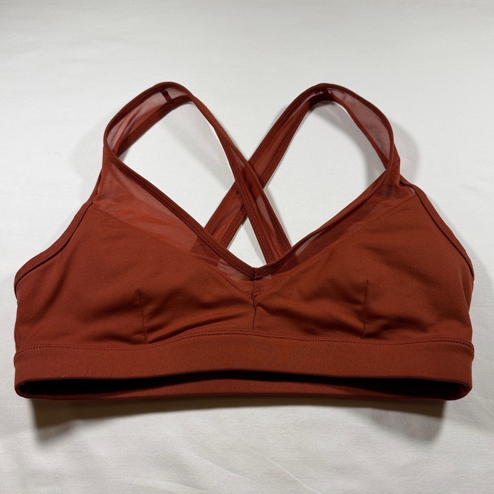 ALO Yoga Cross-Back Rust Sports Bra - Picture 2 of 8